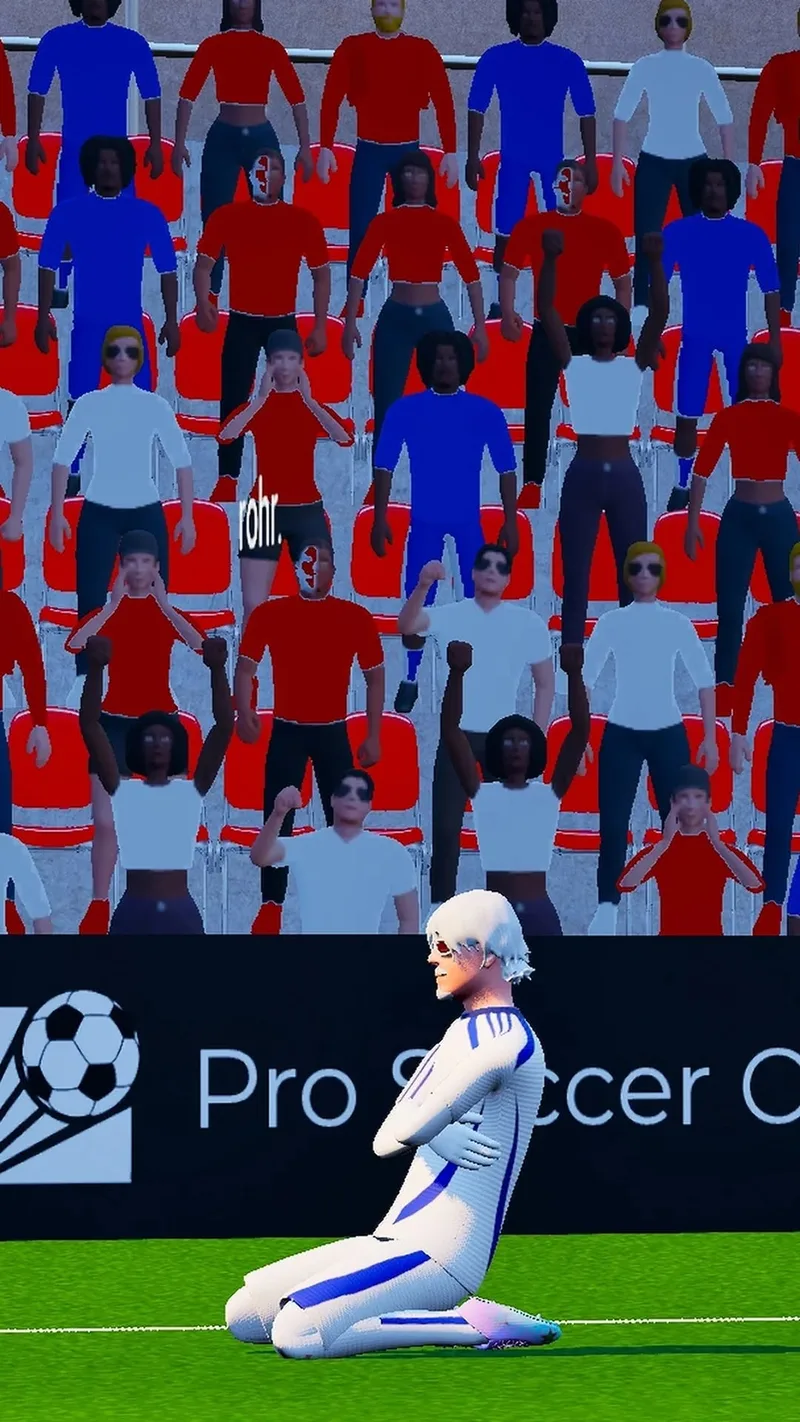Jogador comemorando diante da torcida